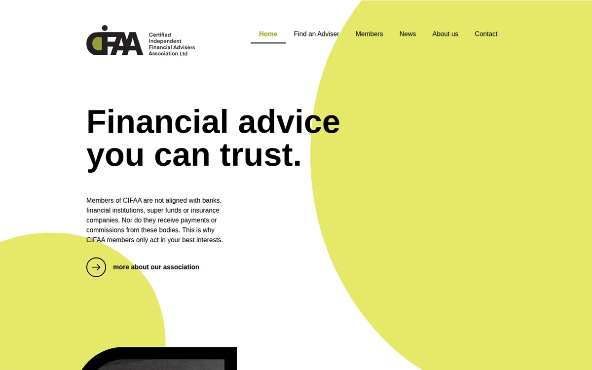 CIFAA website desktop view